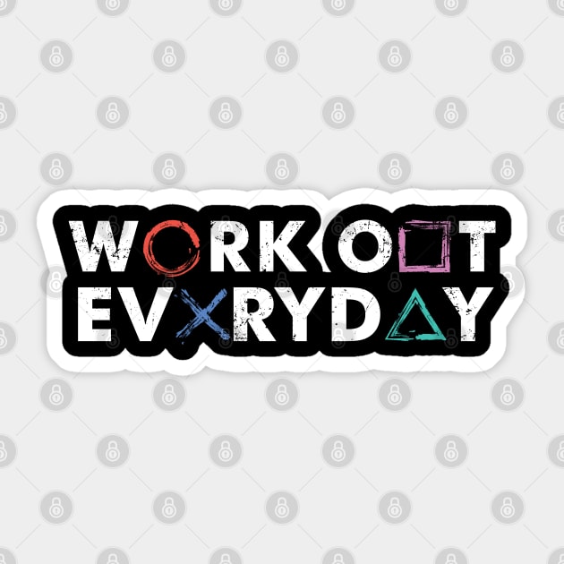 Gamers Tee Work Out Everyday Sticker by Aldebaran